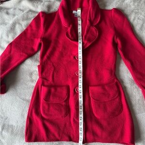 Martin Kidman Vibrant Red Knit Cardigan